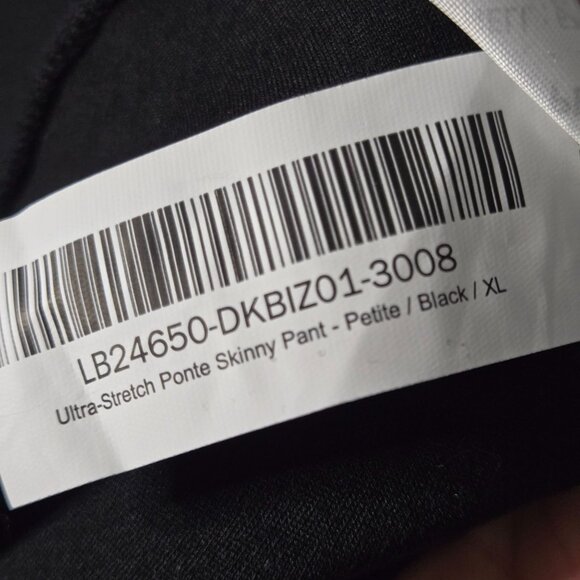 Quince NWT Ultra Stretch Ponte Skinny Pant Black Pull On Pockets Size Xlp - Picture 9 of 9